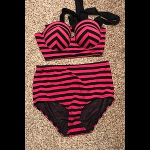 Torrid Pink & Black Swimsuit